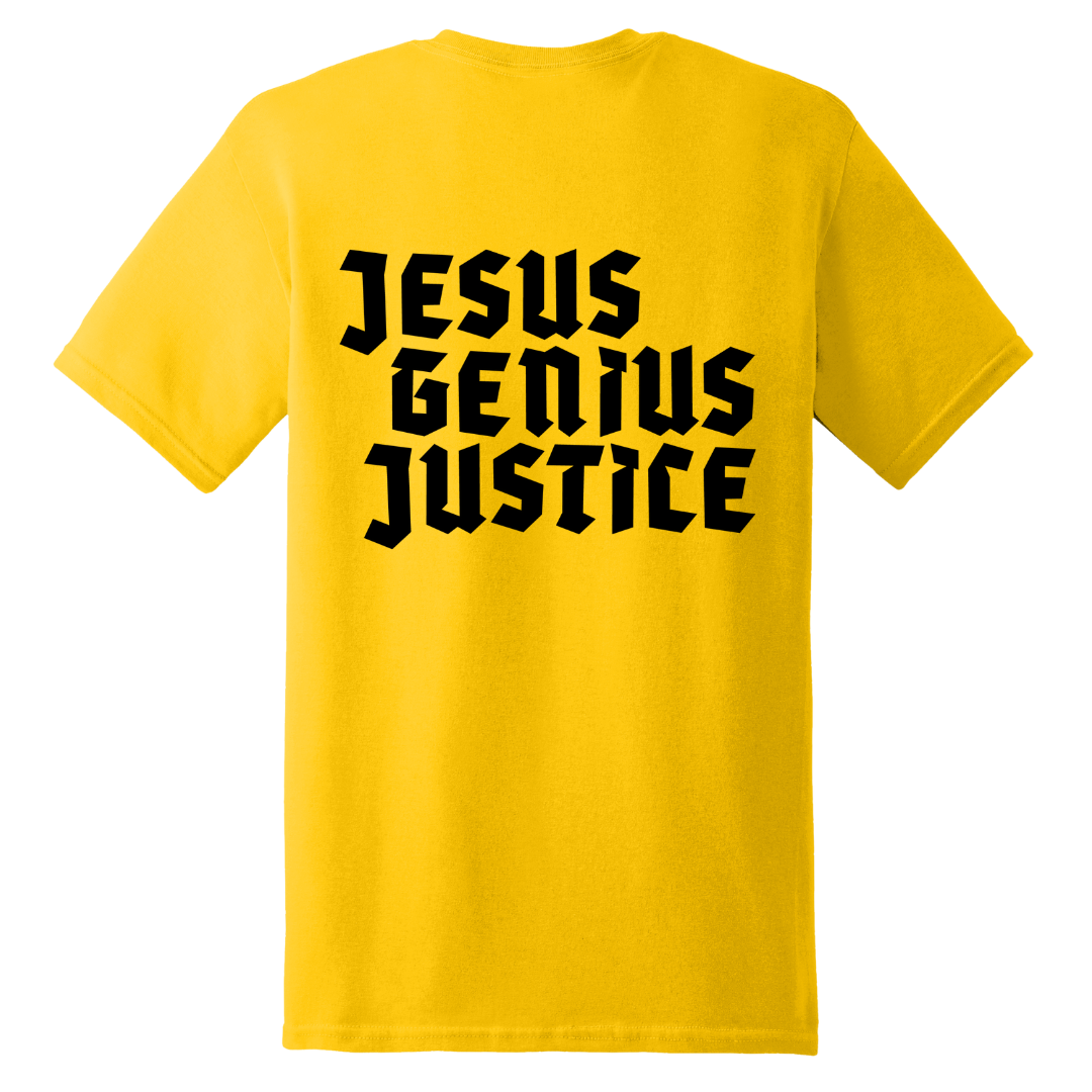 Jesus Genius Justice Unisex T-Shirt (Front & Back)
