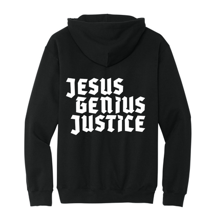 Jesus Genius Justice Unisex Hooded Sweatshirt